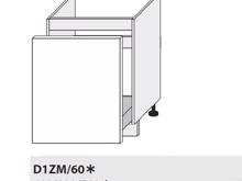 Fotogalerie Spodní skříňka  60 cm jedna zásuvka D1Z M 60 (60 cm) - kuchyně Carrini