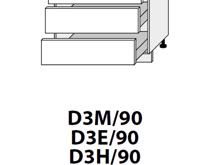 Fotogalerie D3M 90 ( 90 cm), kuchyňské linky Platinum