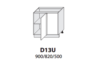 Skříňka rohová - D13U (105 cm) - kuchyně Carrini
