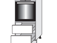 Fotogalerie Skříňka pro vestavbu se šuplíky - D14RU/2 - 284 KOMPAKT (60 cm) - kuchyně Carrini