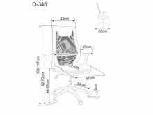 Fotogalerie Ergonomická kancelářská židle Q-346 - černá